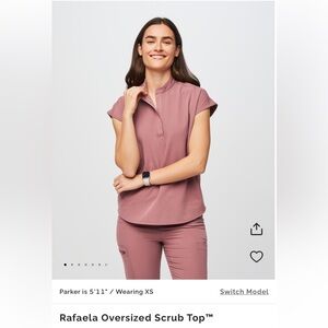 Mauve Rafaela Scrub Top XXS